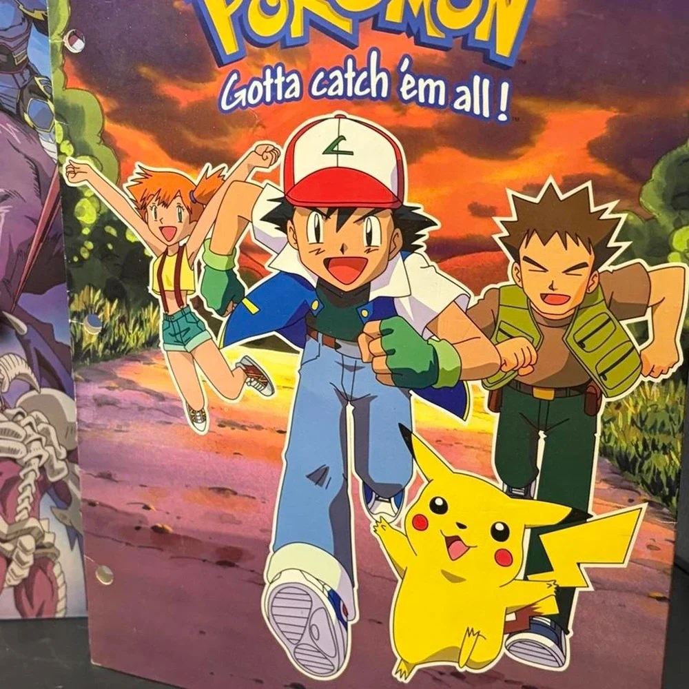 Pokemon and Yugioh Retro collectible School Pocket Folders